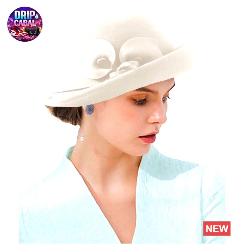 Wool Felt Bowler Hat Fascinator for Church Wedding Derby Events